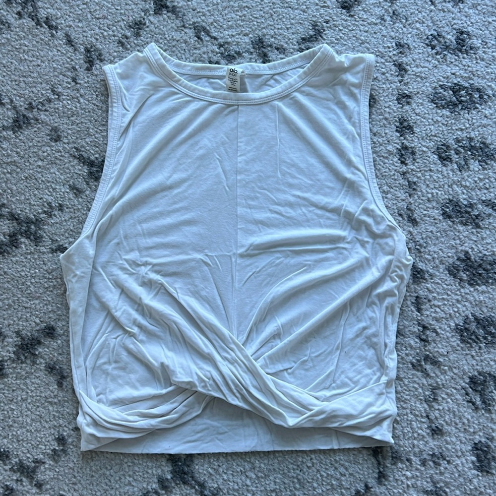 White Alo crop top